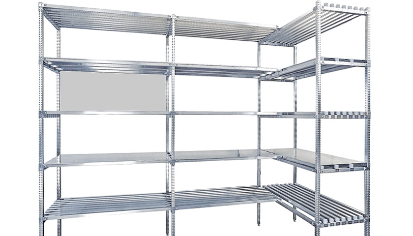 Scaffali per celle frigo: vendita scafflature acciaio Inox modulari